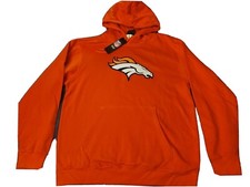 DENVER BRONCOS MENS ORANGE HOODIE SWEATSHIRT HOODED Small NWT FREE SHIPPING 
