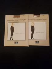 b.ella Sensational Shapewear Tights L Nude Opaque High Rise Control Top 2 Pair