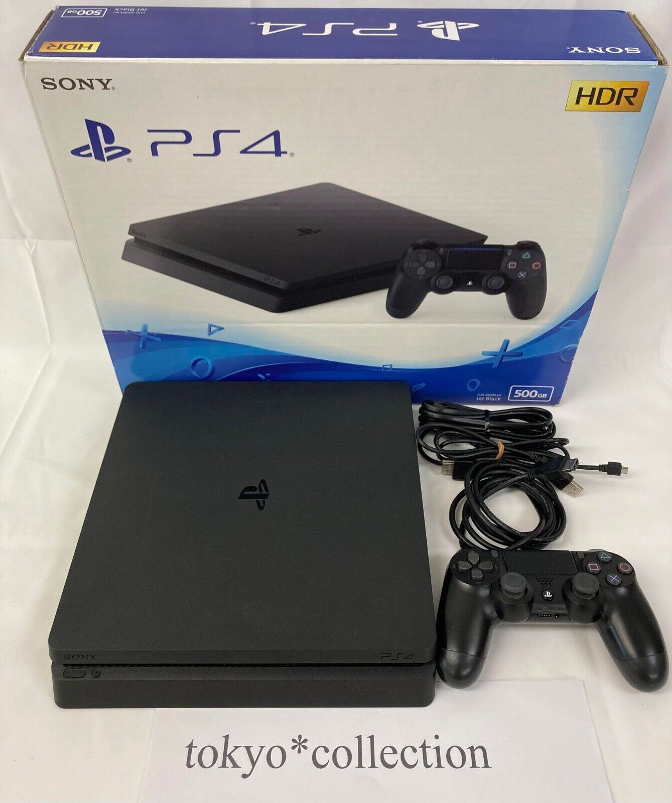 Sony PlayStation 4 PS4 CUH-2200A Slim Jet Black Game Console Box NTSC-Japan  F/S