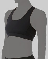  40 TYR Women's Black Riley Active Strap Mesh Top Solid Sport Swimwear Size S