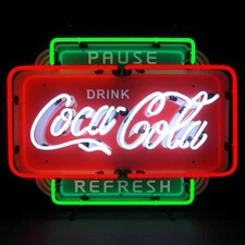 Coca Cola Pause Refresh Neon Sign 5CCPRF w/ FREE Shipping 