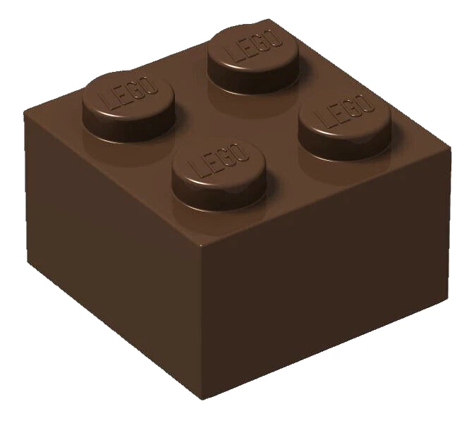 ☀️100x NOVO LEGO 2x2 tijolos marrons escuros (ID 3003) peças a granel construção da cidade - Imagem 2 de 2