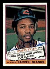 1976 Topps Traded Baseball #127T Larvell Blanks Signed Auto (no COA) *d2
