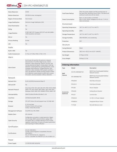 Cámara Dahua IPC-HDW5842T-ZE-S3 8MP PoE IR LED IR40m 4x Zoom WizMindS Starlight - Imagen 11 de 11