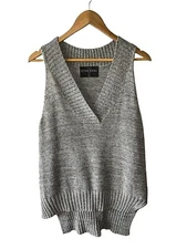 Ethereal by Paper Crane Size S Gray Brown Space Dyed Sleeveless Sweater