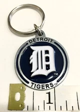 Detroit Tigers Round Pewter Keychain Official MLB Licensed!   Brand new!