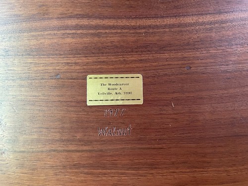 VTG Handcarved Walnut Wall Plaque GOD BLESS EVERYONE Yellville, AR 11"x15" - Picture 2 of 6