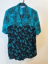 Floral Button Up Short Sleeve Shirt Small