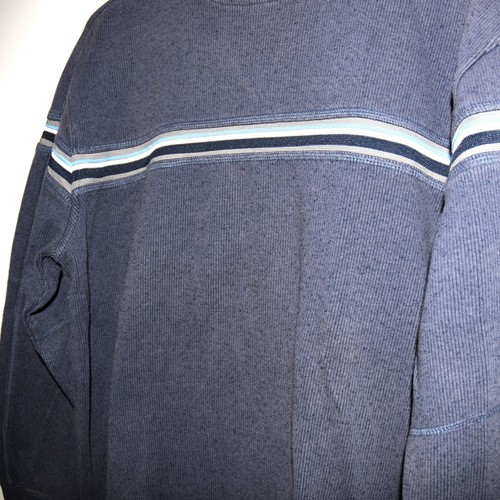 Vintage Xtreme Gear Shirt Mens Sz M Blue Striped Base Y2K Skater Grunge Hip Hop - Picture 2 of 6