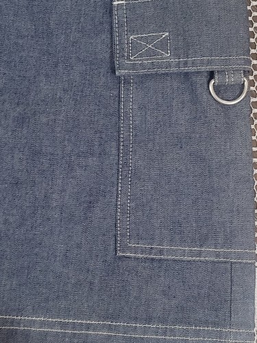 Dockers Women’s Blue Size 8 Cotton Straight Skirt, Flat Front Large Side Pockets - Picture 4 of 6