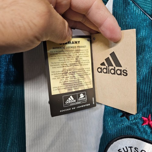 NWT Vintage 1998 ADIDAS Germany World Cup Green Futbol Soccer Jersey Men's M - Picture 6 of 11