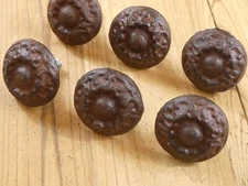 6 Ornate Drawer Knobs Pulls Handles Rustic Cast Iron Kitchen Cabinet Flower