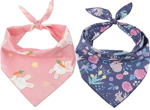 Paquete de 2 Bandana para Perro de Pascua - Accesorios para Bufanda para Mascota Triángulo para Primavera - Imagen 1 de 7