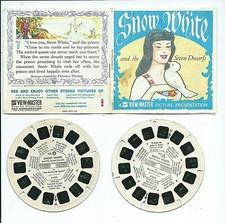 1955 Disney SNOW WHITE 7 DWARFS Story book VIEW MASTER Reels Order Lists BONUS
