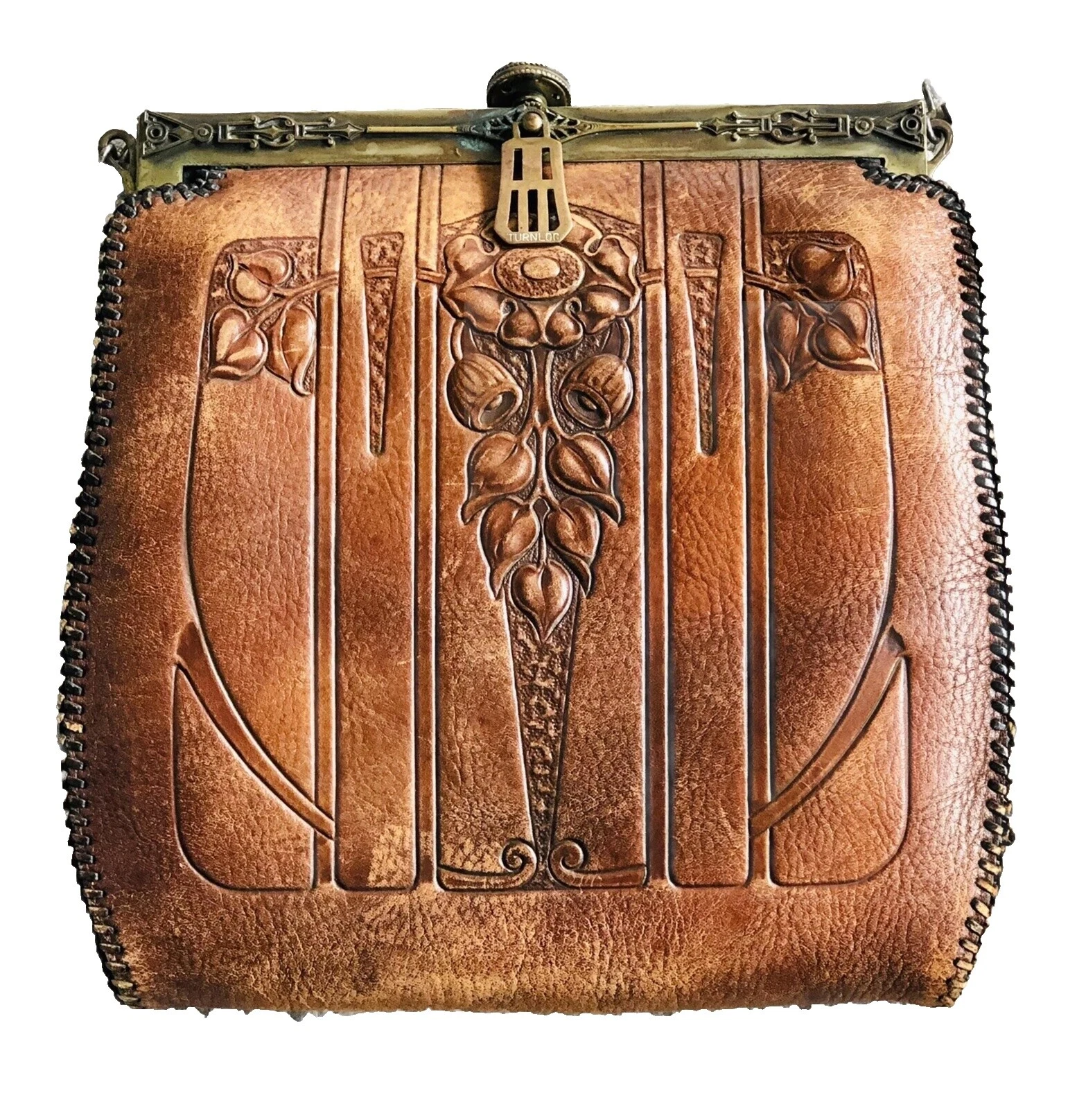 钱包棕色 Pre 1920 复古包袋、手提包、箱子