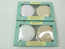 Lot of 2 Ginger Lily Farms Christmas Magic Bubble Bath Bombs 4 total 6 oz