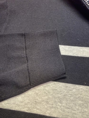 Nautica Mens Sweater Black/Gray 1/4 Zip Long Sleeve Casual Top Shirt Size Large - Picture 4 of 7