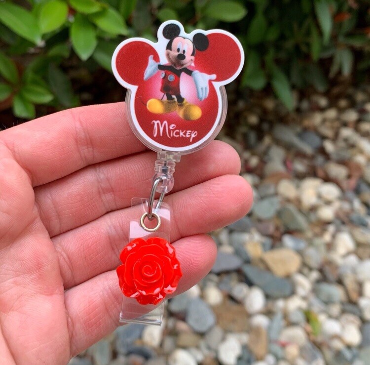 Mickey Mouse Nurse Badge Holder/Reel ID Card Holder Medical 