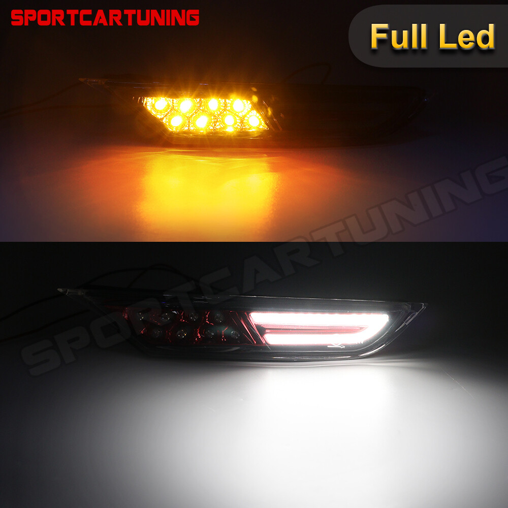 Amber Full LED 2-in-1 Side Marker DRL Turn Signal Light For
