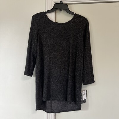 Due Time Maternity Long Sleeve Black Women s Top Size Large New