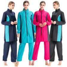 Muslim Women Swimwear Hijab Modest Swimsuit Islamic Full Cover Beachwear Burkini