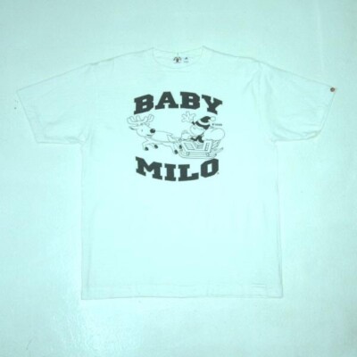 BABY MILO ホワイト Tシャツ APE BAPE A BATHING APE Compressed T-shirt BABY MILO Christmas Limited