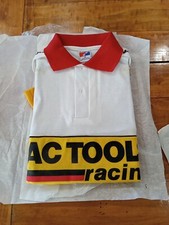 Vtg NOS Mac Tools Racing Polo Shirt S/Med By Swingster USA W/Orignal Sticker Tag