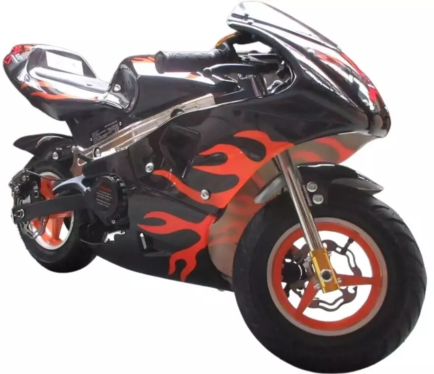 Mini Motorcycle ORANGE Sports Moto Racer Petrol Off Road Dirt Bike 49cc