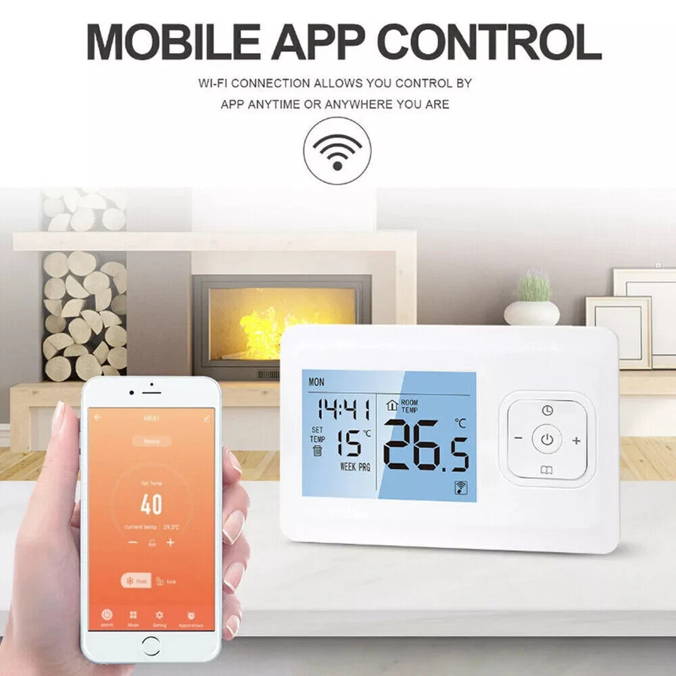 Tuya WiFi RF Smart Thermostat Gas Boiler Room Heating Temperature Controller  - Image 4 of 4