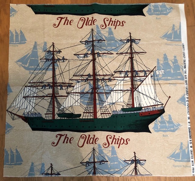 Fabric panel Olde ships, sailing, boats, Free Shipping eBay