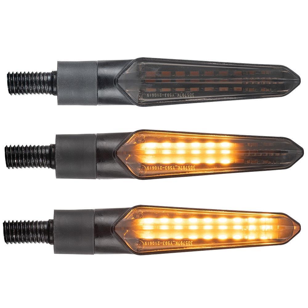 Oxford Dark Hunter Streaming LED Motorcycle Indicators Motorbike Turn Signal