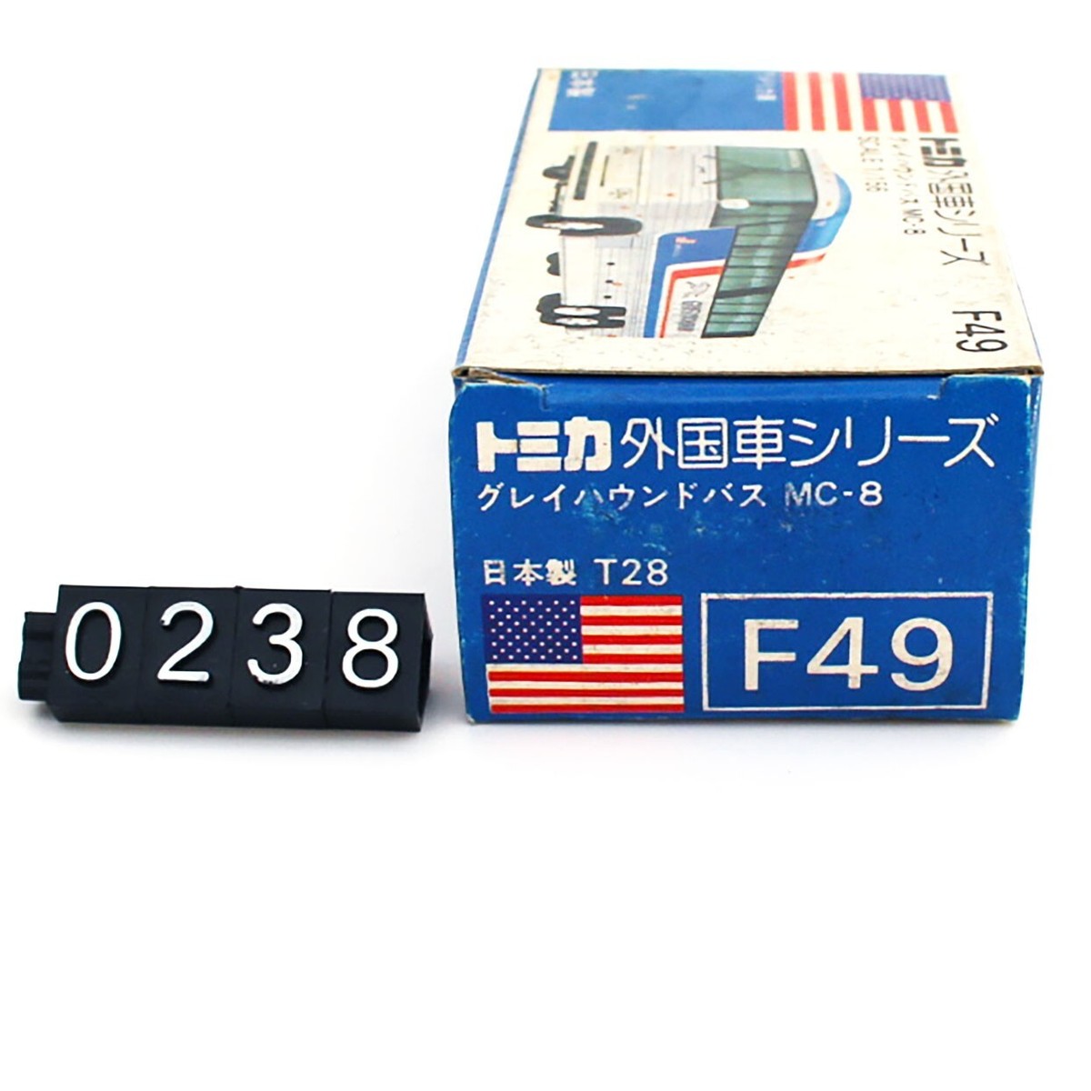 【MADE IN JAPAN】トミカF49・グレイハウンドMC-8 1/156 New Tomica F49 Greyhound Bus MC8 Scale 1/156 Made in Japan