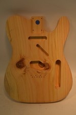 Unfinished T Style Electric Guitar Body Solid Knotty Pine 1 Pce USA
