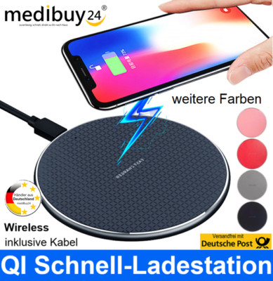 Wireless Qi Ladegerät Ladestation Induktive QI Charger Kabellos i Phone Samsung 