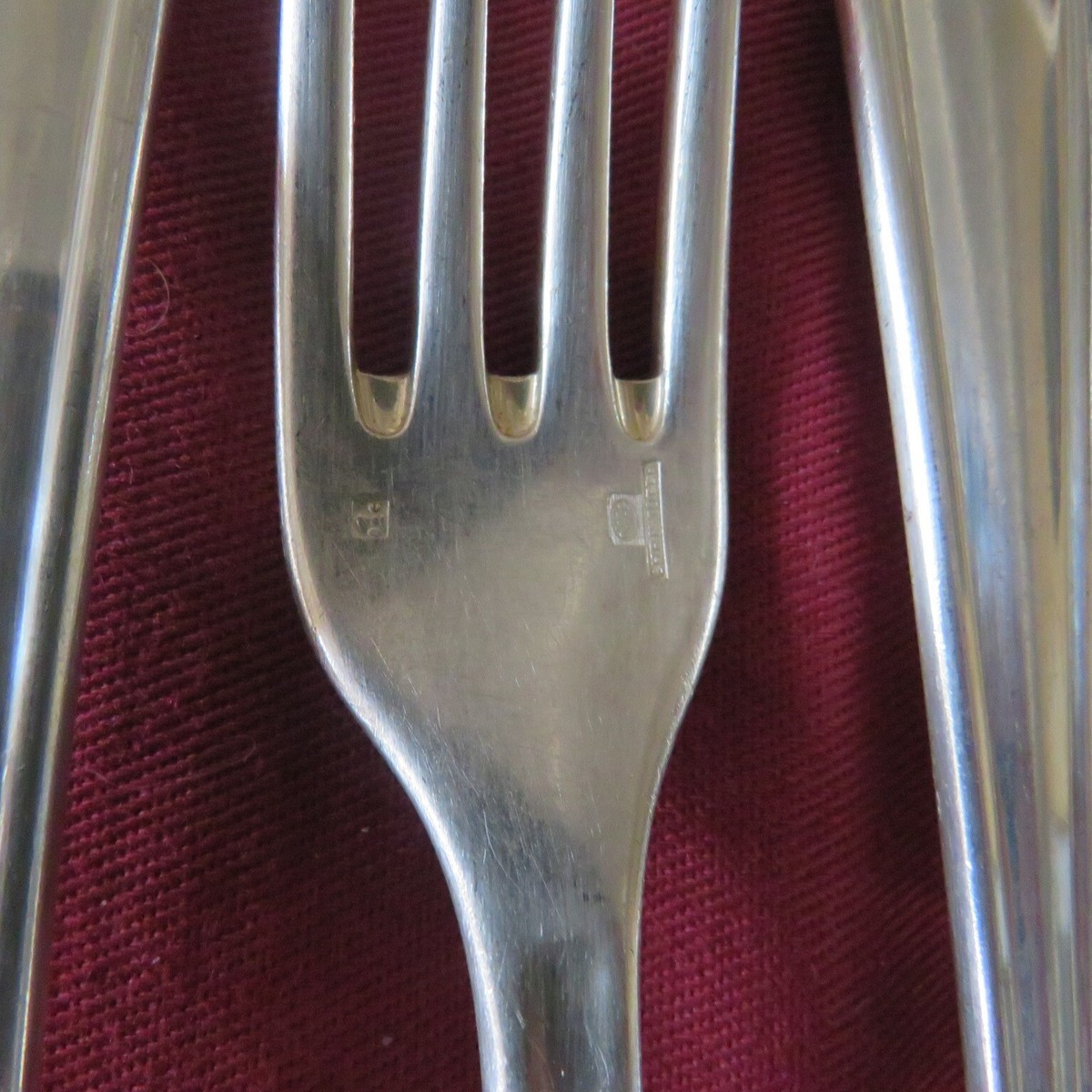 Lot De 6 Fourchettes De Table Christofle Modèle Dax Uniplat - Métal Argenté