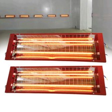 2Pcs 2000W Spray Baking Booth Infrared Paint Curing Light Heating Lamp Heaters