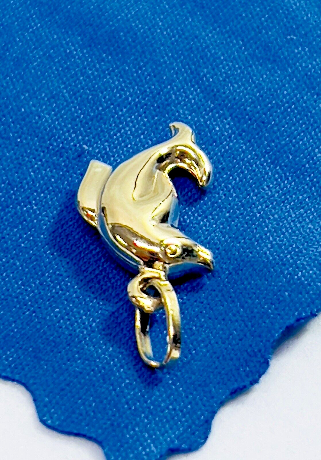 Small 10K Karat Solid Yellow Gold Designer DOLPHI… - image 5