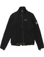 Jack Wolfskin Womens Graphic Windbreaker Jacket Uk 10 Small Black Bm63