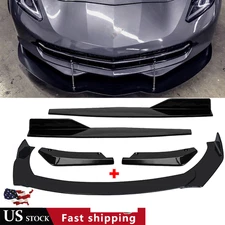 For Chevrolet Co Front Bumper Lip Chin Spoiler Body Kit Splitter Side Skirt