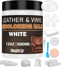 White Leather Repair Kit Dye Vinyl Paint Cream Purse Boat 