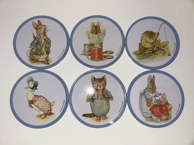 f warne & co beatrix potter peter rabbit set 6 untersetzer