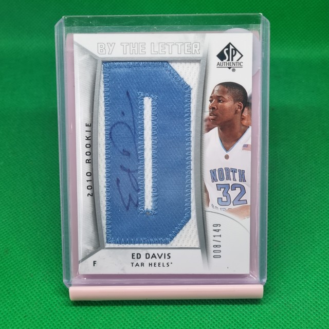 2010 SP Authentic Ed Davis Auto Patch/149 By the Letter North Carolina Tar Heels