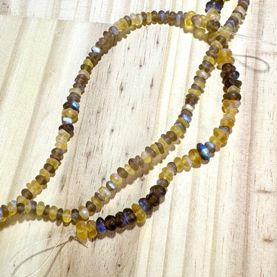 Czech Glass Smooth Chip Beads about 7mm Matted Brown Mix 60pcs J188E