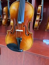 Fine Flamed Soild Spruce Maple Warm Powerful Handmade 4/4 Violin with Case Bow