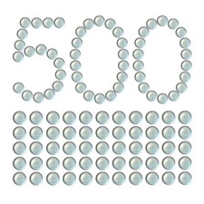 KampFit 3/8 Inch Clear Glass Marbles Slingshot Ammo Balls, inch, Silver