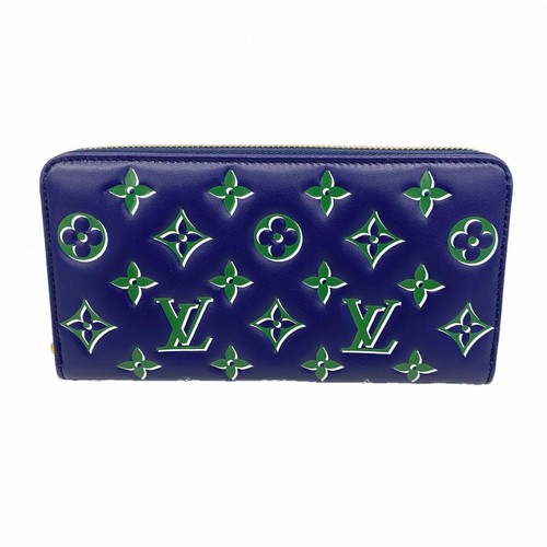 Louis Vuitton Long Wallet Zippy Wallet M82642 Navy Green Used Ladies