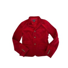 Ralph Lauren red corduroy blazer 100 cotton sz 6/ M - riding/ equestrian jacket