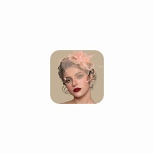 Fascinators Hats for Women Church Tea Party Derby Hat Veil Headband Champagne