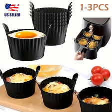 3Pcs Silicone Cake Muffin Cupcake Liners Reusable Baking Cups Chocolate Mold