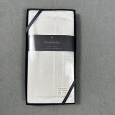 Brooks Brothers Baker's Dozen 13 White Cotton Windowpane Handkerchiefs Czech NIB